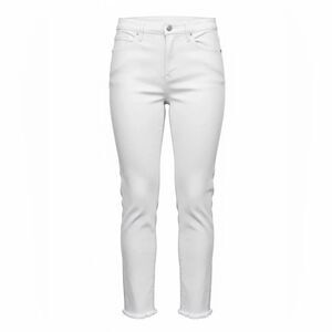 J Jill Women's White Jeans frayed bottoms size 10